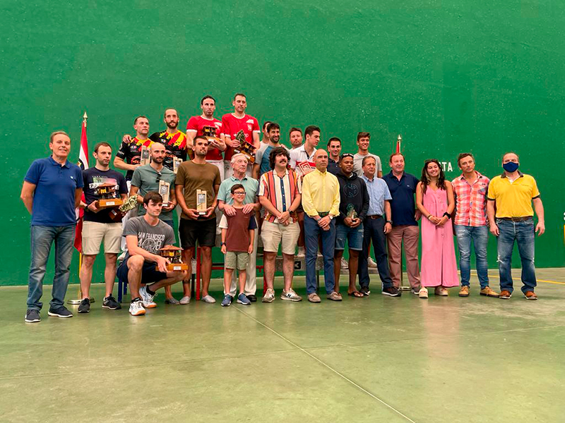 Marcos P&eacute;rez y Javier Labiano Campeones de Paleta Cuero en la LXXII Edici&oacute;n de la Semana Internacional de Pelota de Gij&oacute;n.